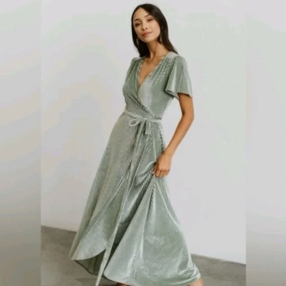 Baltic Born Dresses & Skirts - Baltic Born Sage Green Wrap Dress // SZ. Small
